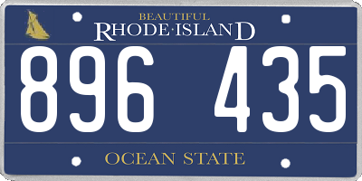 RI license plate 896435