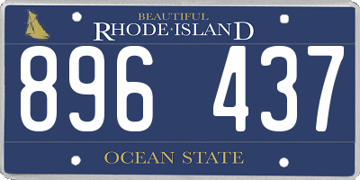 RI license plate 896437