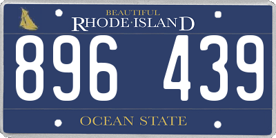 RI license plate 896439