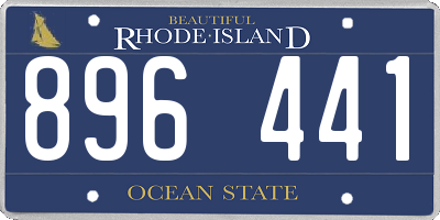 RI license plate 896441