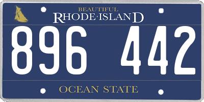 RI license plate 896442