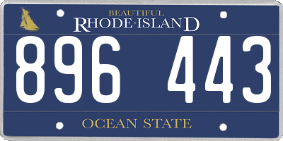 RI license plate 896443