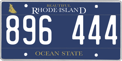 RI license plate 896444