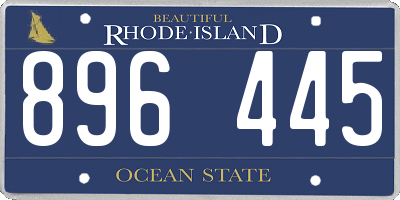 RI license plate 896445