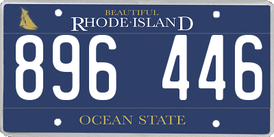 RI license plate 896446