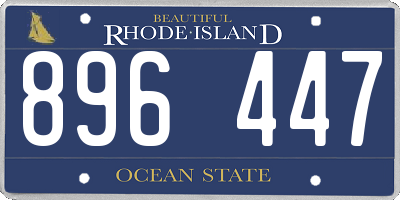 RI license plate 896447