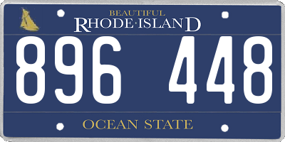 RI license plate 896448