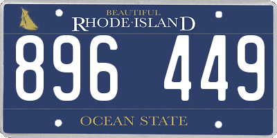 RI license plate 896449