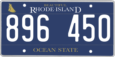 RI license plate 896450