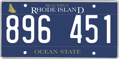 RI license plate 896451