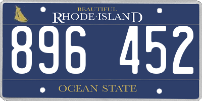 RI license plate 896452