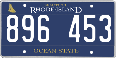 RI license plate 896453