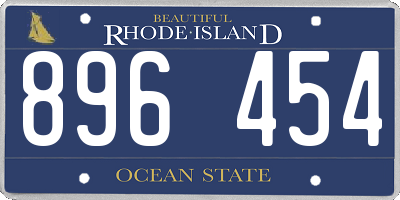 RI license plate 896454