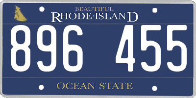RI license plate 896455