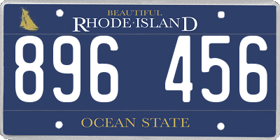 RI license plate 896456