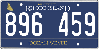 RI license plate 896459