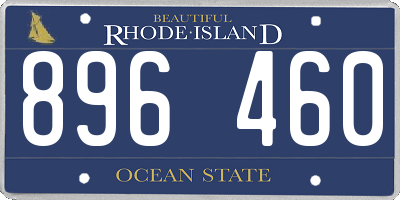 RI license plate 896460