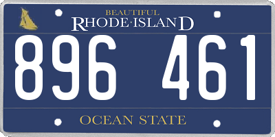 RI license plate 896461