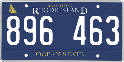 RI license plate 896463
