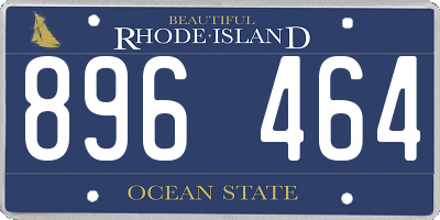 RI license plate 896464