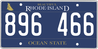 RI license plate 896466