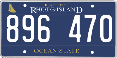 RI license plate 896470