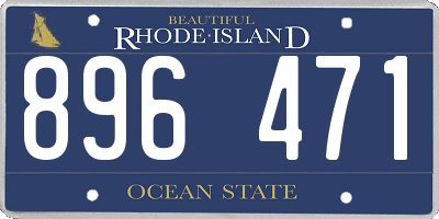 RI license plate 896471
