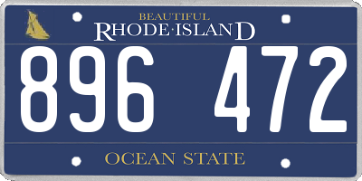 RI license plate 896472