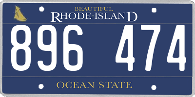 RI license plate 896474