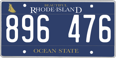 RI license plate 896476
