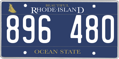 RI license plate 896480