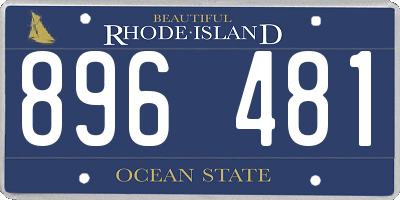 RI license plate 896481