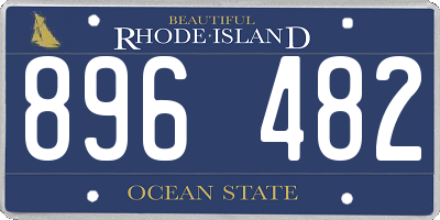 RI license plate 896482