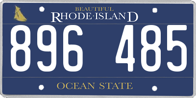 RI license plate 896485