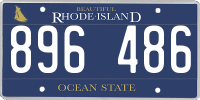 RI license plate 896486