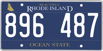 RI license plate 896487