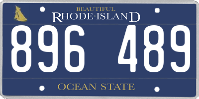 RI license plate 896489