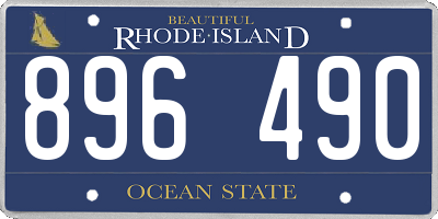 RI license plate 896490