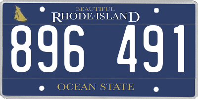RI license plate 896491