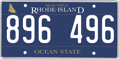 RI license plate 896496