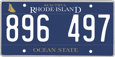 RI license plate 896497