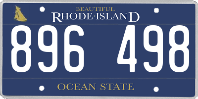 RI license plate 896498