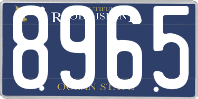 RI license plate 8965