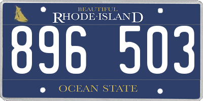 RI license plate 896503