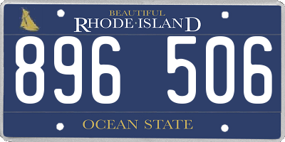 RI license plate 896506