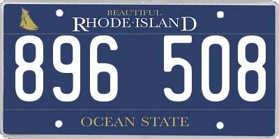 RI license plate 896508