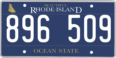 RI license plate 896509