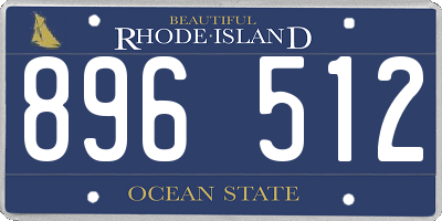 RI license plate 896512