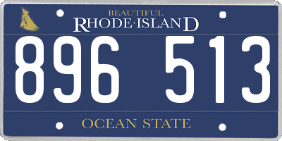 RI license plate 896513