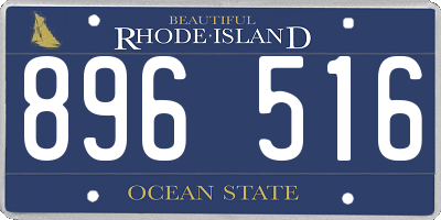 RI license plate 896516